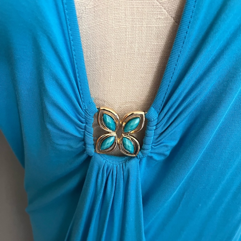 Trim Turk mini dress/ cover up embellished